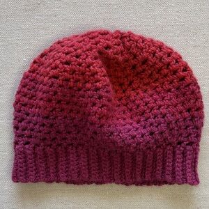 Stylish Pink Crochet Women's Hat